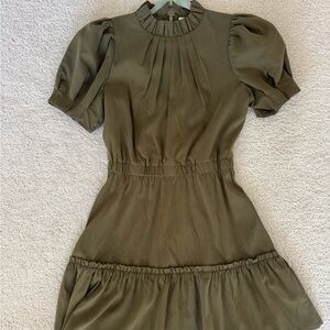 Alice + Olivia Puff Sleeve Vida Dress Green Size 4
